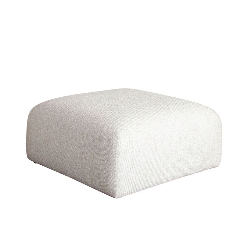 Large image Diamond Sofa Echo Ottoman in Cream Fabric ECHOOTCM