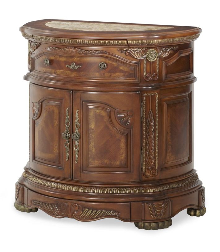 Large image AICO Cortina Bedside Chest in Honey Walnut N65040-28