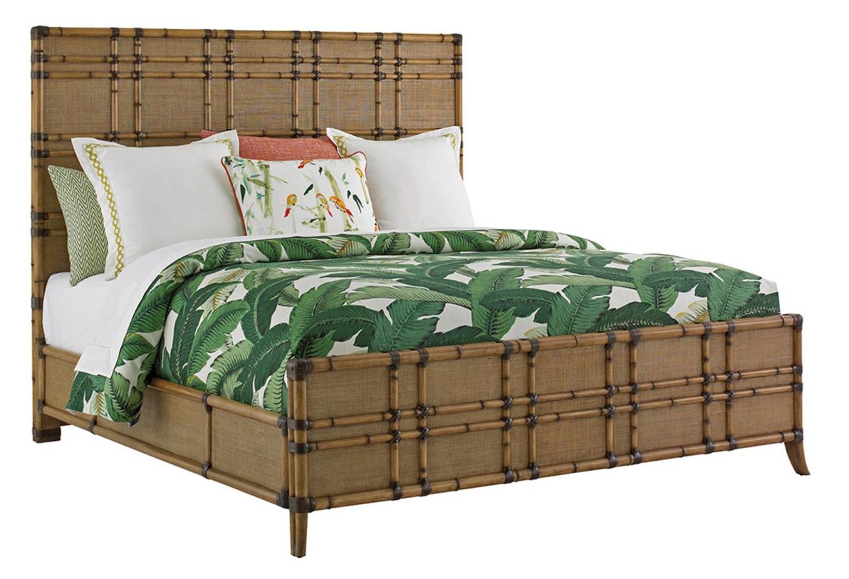 Large image Tommy Bahama Home Twin Palms Coco Bay King Panel Bed in Medium Umber 01-0558-134C