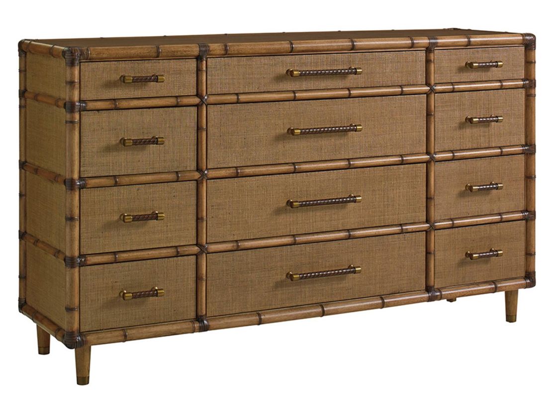Large image Tommy Bahama Home Twin Palms Windward Dresser in Medium Umber 01-0558-233
