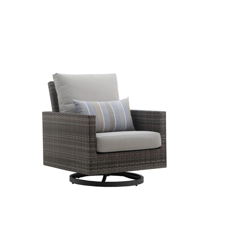 Large image New Classic Bungalow Patio Swivel Club Chair w/ Accent Pillow (Set of 2) G2746-21S PROMO