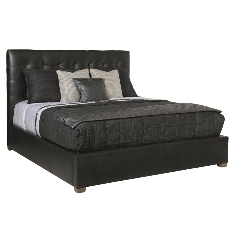 Bernhardt Interiors Avery King Leather Panel Bed