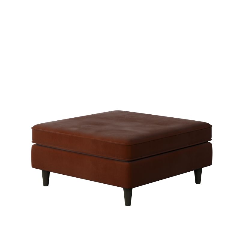 Southern Home Furnishings Bella Burnt Orange Cocktail Ottoman 170 C PROMO