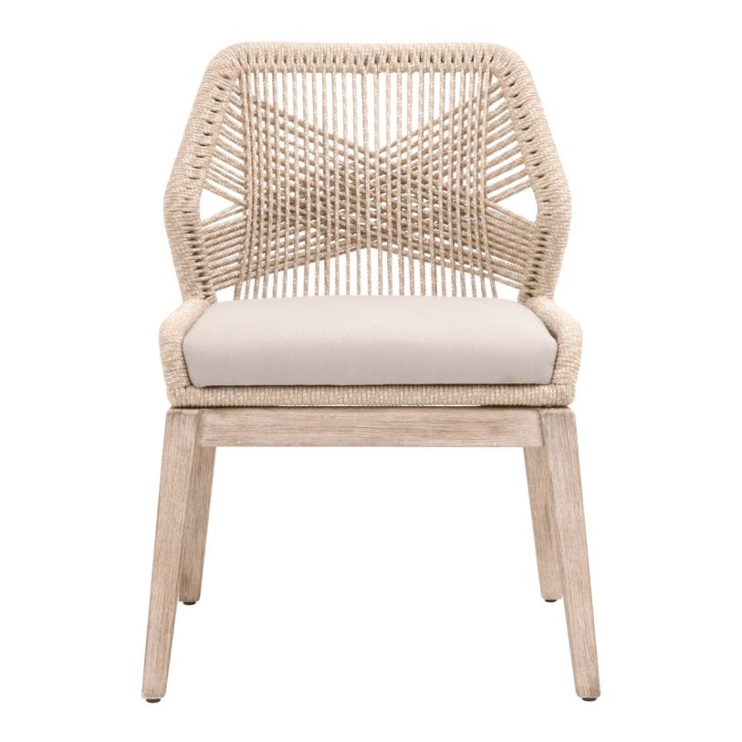 Essentials For Living Loom Dining Chair Set of 2 in Sand Natural Gray Fixed 6808KD.SND FLGRY NG