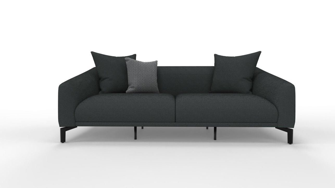 Enza Home Maison 3 Seater Sofa - 2037 - K1 - 12401 Black