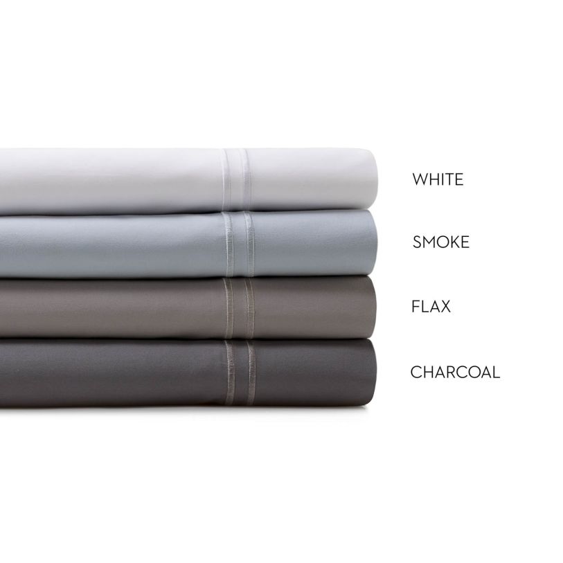 Malouf Woven Supima Premium Cotton White Full Sheet Set - Thumbnail 5