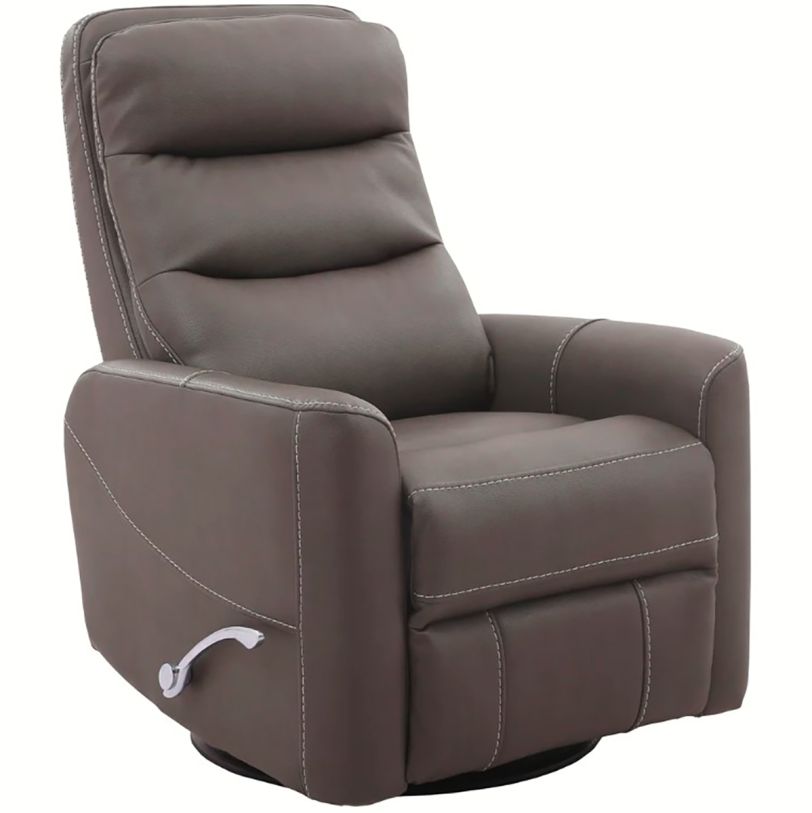 Parker House Hercules Manual Swivel Glider Recliner in Gray MHER