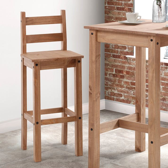 Pine Crafter Furniture Dash Wood Bar Height Dining Chair (Set of