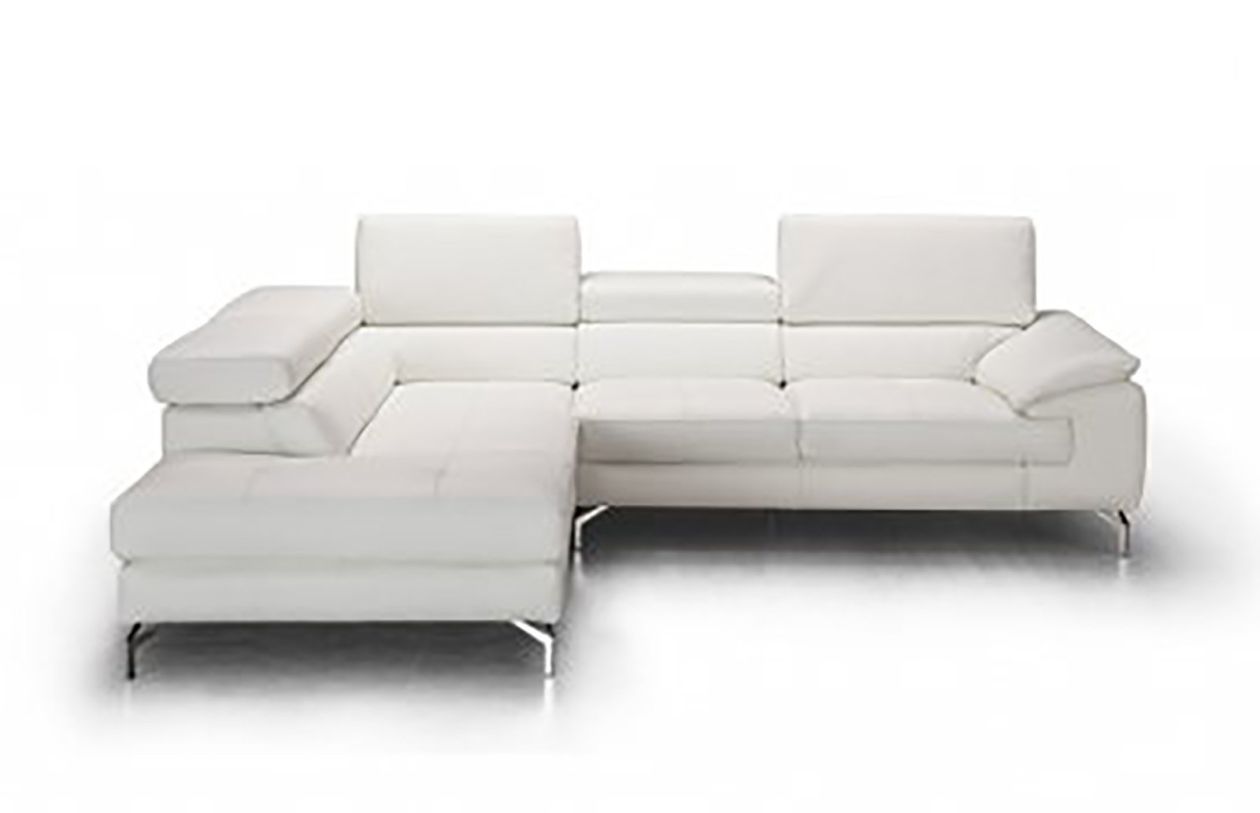 J&M Nila Left Hand Facing Chaise in White 18274-LHFC
