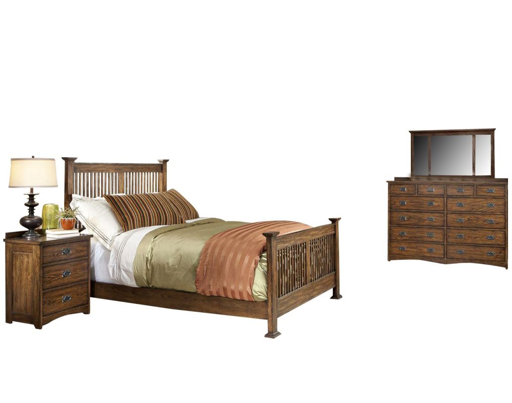 Intercon Furniture Oak Park Slat Bedroom Set - Thumbnail 3
