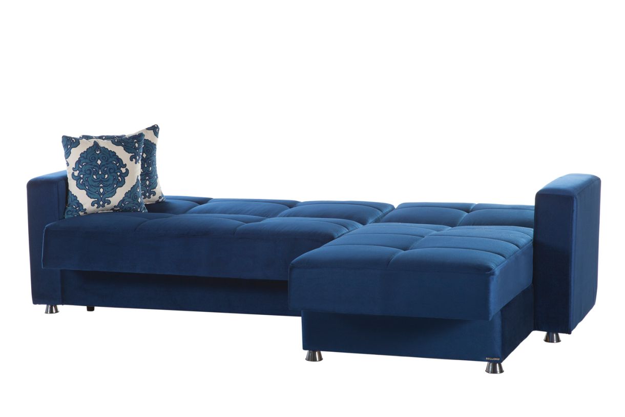Elegant PU Reversible Sleeper Storage Sectional Sofa - Thumbnail 2