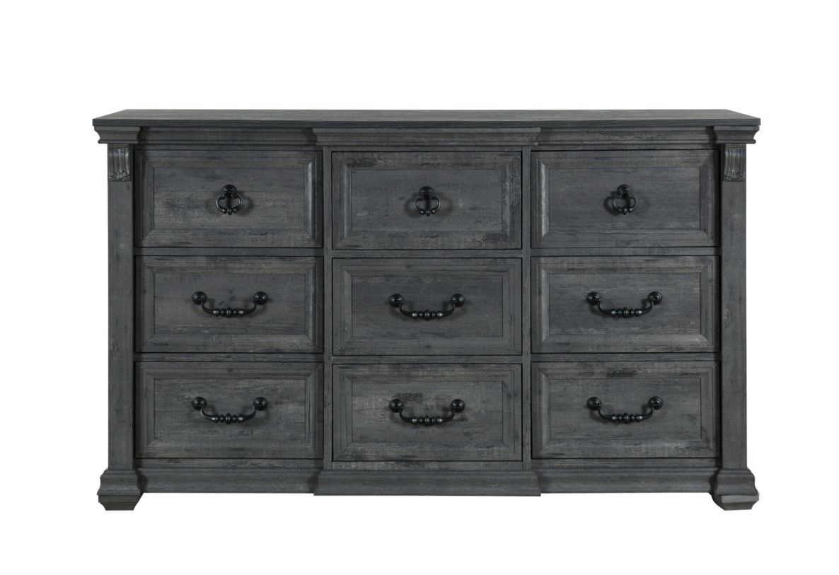 grey 9 drawer dresser Homelegance Logandale Antique Gray Dresser