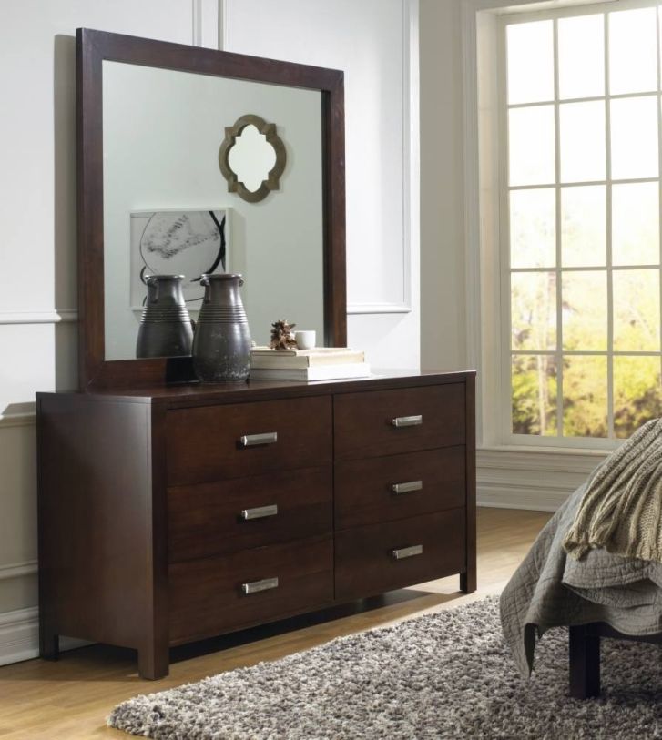 Large image Modus Riva 6 Drawer Dresser in Chocolate Brown  CODE:UNIV21 for 21% Off