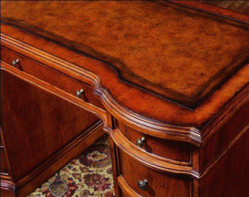Hooker Furniture Brookhaven Knee-Hole Desk-Bow Front 299-10-301