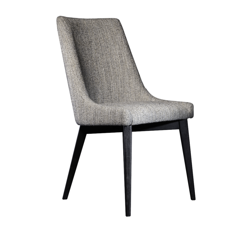 Alder Tweed Taylor Dining Chair in Baltic Stone and Onyx Oak AT234 BCS OXO