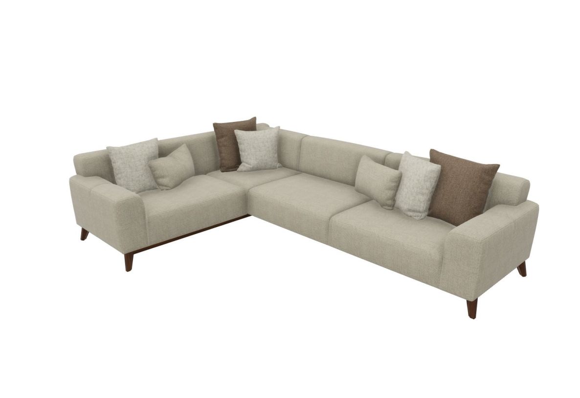 progressive Altitude Encyclopedia Enza Home Netha Left Corner Sofa Bed in Cream 03.610.0469.5285.0000.0000.116