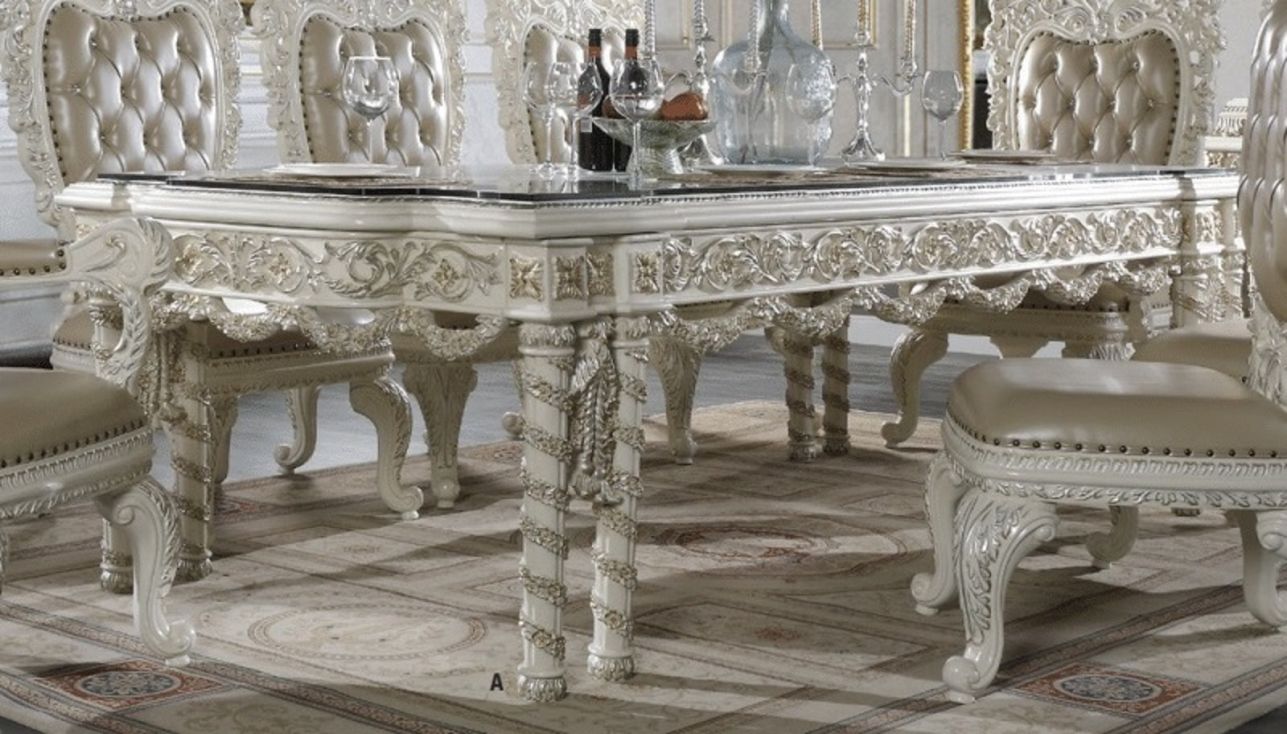 Acme Furniture Vanaheim Dining Table in Antique White DN00678 EST