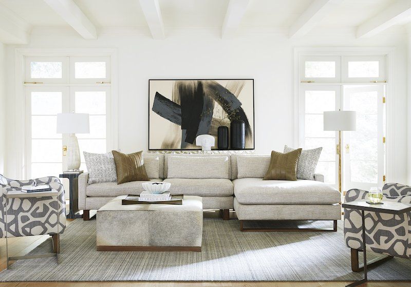 Alder Tweed Vance RAF Sectional in Frosted Cream AT52102 FTC