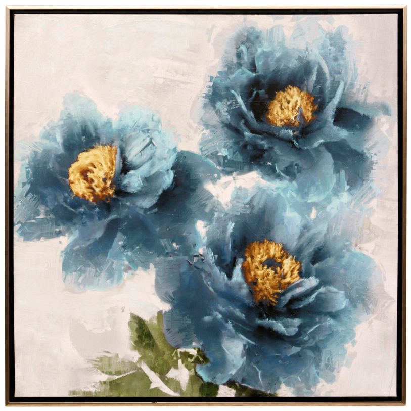 Shop StyleCraft Blue Bloom II Manufactured Canvas WM51198