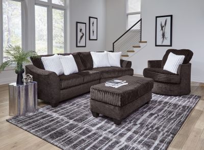 Peak Living 640 2pc Living Room Set in Greame Espresso/Massis
