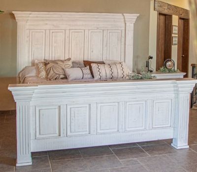 IFD Terra King Panel Bed in White