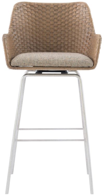 Bernhardt Logan Square Meade Swivel Bar Stool in Gray Mist (Set of