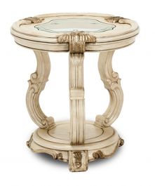 Aico Platine de Royale Chairside Table in Champagne 09222-201 CLEARANCE