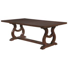 Coaster Brockway Trestle Dining Table in Antique Java 110311