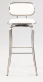 Chintaly 1192 Modern Swivel Bar Stool in White 1192-BS-WHT