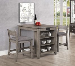 Emma Mason Signature Rosebridge Storage End Gathering Table in Rustic