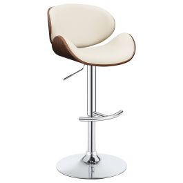 Coaster Harris Adjustable Bar Stool Ecru and Chrome in Ecru 130505