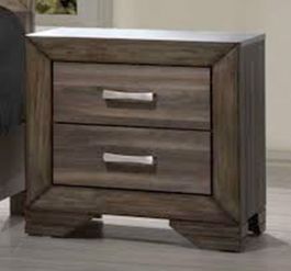 Bernards Asheville 2 Drawer Nightstand in Driftwood 1652