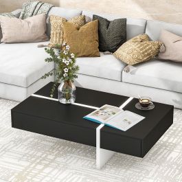 Modern High Gloss Surface Cocktail Table, Black FedEx/UPS