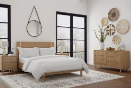 Alpine Furniture Easton 2-Piece Platform Bedroom Set in Sand PROMO