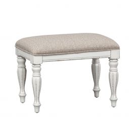 Liberty Magnolia Manor Accent Bench in Antique White 244-AB9001 EST SHIP TIME APPX 4 WEEKS