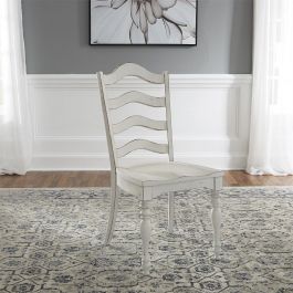 Liberty Furniture Magnolia Manor Ladder Back Side Chair in Antique White (Set of 2) 244-C2000S EST SHIP TIME APPX 4 WEEKS