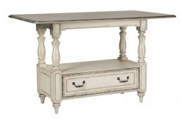 Liberty Furniture Magnolia Manor Gathering Table in Antique White 244-GT3660 EST SHIP TIME APPX 4 WEEKS
