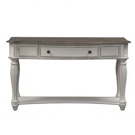 Liberty Magnolia Manor Sofa Table in Antique White 244-OT1030 EST SHIP TIME APPX 4 WEEKS