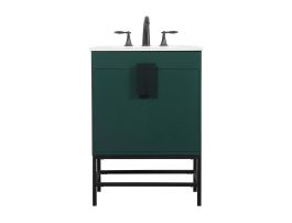 Elegant 24 In. Single Bathroom Vanity in Green VF48824MGN CLOSEOUT