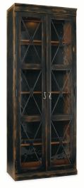 Hooker Furniture Sanctuary Thin Display Cabinet in Ebony 3005-50001