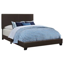 Coaster Dorian Upholstered Queen Bed Brown in Brown 300762Q