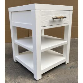 Riverside Rosalie Chairside Table in White in White Caps 30734