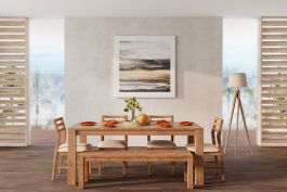 Alpine Furniture Aiden 6-Piece Rectangular Dining Table Set in Weathered Natural PROMO