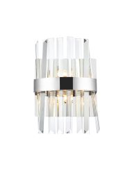 Elegant Serephina 8 In. Crystal Bath Sconce in Chrome 6200W8C
