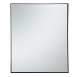 Elegant Metal Frame Rectangle Mirror 30 In. in Black MR43036BK