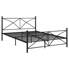 Coaster Hart Queen Platform Bed Black in Matte Black 422755Q