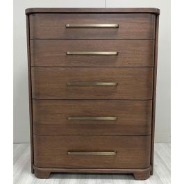 Riverside Delia 5 Drawer Chest in Nouveau Walnut 43465
