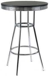 Coaster Metal Bar Table in Black 2405