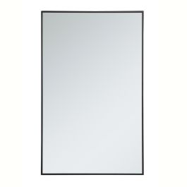 Elegant Metal Frame Rectangle Mirror 30 In. in Black MR43048BK