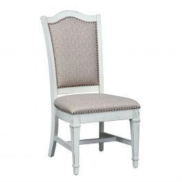 Liberty Furniture Abbey Park Upholstered Side Chair (set of 2) in Antique White 520-C6501S EST SHIP TIME APPX 4 WEEKS